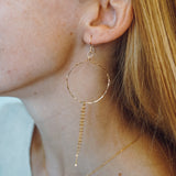 Gold Hoops with Chain