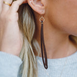 Chocolate Deerskin Lace Earrings
